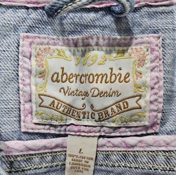 Abercrombie Vintage Denim Girls Jacket size Large - Picture 8 of 12